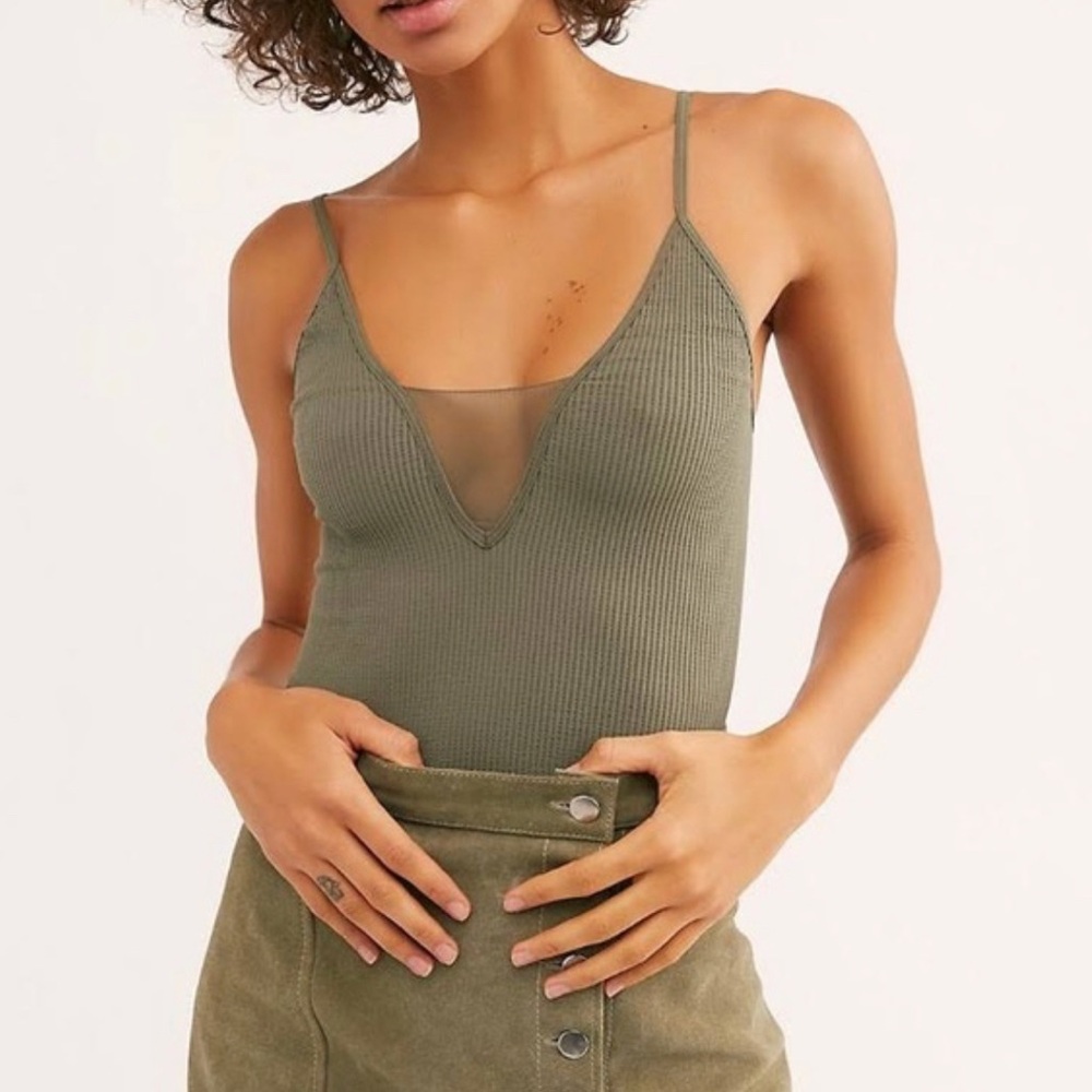 Free People Ribbed Mesh Tank